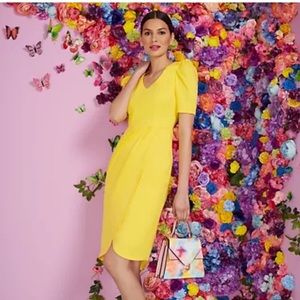 New NY&Co Puff Cap Sleeve Sheath Belle Dress XS